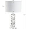 JONATHAN Y JYL5012A Sofia 26″ Crystal LED Table Lamp Transitional Glam Bedside Desk Nightstand Lamp for Bedroom Living Room Office College Bookcase LED Bulb Included, Clear