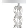 JONATHAN Y JYL5012A Sofia 26″ Crystal LED Table Lamp Transitional Glam Bedside Desk Nightstand Lamp for Bedroom Living Room Office College Bookcase LED Bulb Included, Clear
