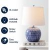 JONATHAN Y JYL5044A Ronald 21″ Ceramic LED Table Lamp Coastal Contemporary Bedside Desk Nightstand for Bedroom Living Room Office College Bookcase LED Bulb Included, Navy