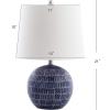 JONATHAN Y JYL5044A Ronald 21″ Ceramic LED Table Lamp Coastal Contemporary Bedside Desk Nightstand for Bedroom Living Room Office College Bookcase LED Bulb Included, Navy