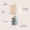 JONATHAN Y JYL5052A Audrey 24.5″ Chinoiserie LED Table Lamp Cottage French Country Bedside Desk Nightstand Lamp for Bedroom Living Room Office College Bookcase LED Bulb Included, Blue/White