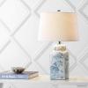 JONATHAN Y JYL5052A Audrey 24.5″ Chinoiserie LED Table Lamp Cottage French Country Bedside Desk Nightstand Lamp for Bedroom Living Room Office College Bookcase LED Bulb Included, Blue/White