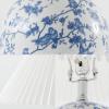 JONATHAN Y JYL5056A Shishen 19.5″ Cottage Classic Chinoiserie Ceramic Orb LED Table Lamp with Pleated Shade, Green/White for Bedroom, Living Room, Kitchen, Home Office, Kids Room(White/Blue)