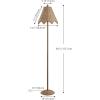 JONATHAN Y JYL5501A Tybee 60.5″ Traditional Coastal Rattan Scalloped LED Floor Lamp Minimalist, Shabby Chic, Classic, Cottage, Bedroom, Living Room, Entryway, Office, Dining Room, Natural Brown