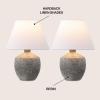 JONATHAN Y JYL5606C-SET2 Myron 18″ Minimalist Scandinavian Concrete Effect Resin/Iron LED Table Lamp for Bedroom, Living Room, Office, College, Nightstands and Coffee Table, Cream (Set of 2)(Antique Gray)