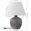 JONATHAN Y JYL5606C-SET2 Myron 18″ Minimalist Scandinavian Concrete Effect Resin/Iron LED Table Lamp for Bedroom, Living Room, Office, College, Nightstands and Coffee Table, Cream (Set of 2)(Antique Gray)