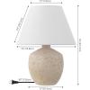 JONATHAN Y JYL5606C-SET2 Myron 18″ Minimalist Scandinavian Concrete Effect Resin/Iron LED Table Lamp for Bedroom, Living Room, Office, College, Nightstands and Coffee Table, Cream (Set of 2)(Cream)