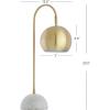 JONATHAN Y JYL6000A Stephen 23.5″ Metal/Marble LED Table Lamp Contemporary Modern Bedside Desk Nightstand Lamp for Bedroom Living Room Office College Bookcase LED Bulb Included, Brass Gold/White
