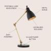 JONATHAN Y JYL6003A Barnes 24″ LED Metal Task Lamp Modern,Contemporay,Transitional for Bedroom, Living Room, Office, College Dorm, Coffee Table, Bookcase, Black/BrassGold