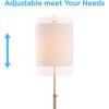 JONATHAN Y JYL6004A Crosby 66″ Adjustable Height Metal LED Floor Lamp Modern,Minimalist,Contemporary for Bedrooms, Living Room, Office, Reading, Brass/BlackMarble