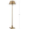 JONATHAN Y JYL6005B Roxy 60″ Metal LED Floor Lamp Contemporary,Transitional for Bedrooms, Living Room, Office, Reading, BrushedBrass, Brass Gold(Brass Gold)