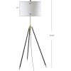 JONATHAN Y JYL6009A Lucius 67″ Adjustable Metal LED Floor Lamp Contemporary,Transitional,Modern for Bedrooms, Living Room, Office, Reading, Black/Brass