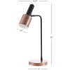 JONATHAN Y JYL6102A Brady 59.50″ Metal LED Task Floor Lamp, Contemporary, Modern, Transitional, Midcentury Style, Office, Bedroom, Living Room, Family Room, Dining Room, Copper/Black