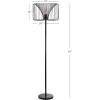 JONATHAN Y JYL6105A Gridley 61″ Metal LED Floor Lamp, Contemporary, Transitional, Modern, Industrial Style, Office, Living Room, Family Room, Dining Room, Bedroom, Hallway, Foyer, Black
