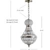 JONATHAN Y JYL6109A Regina 12″ Crystal/Metal Empire LED Chandelier Pendant Glam Contemporary Transitional Dimmable Adjustable Dining Room Living Room Kitchen Foyer Bedroom Hallway, Antique Brass(12 in)