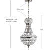 JONATHAN Y JYL6109A Regina 12″ Crystal/Metal Empire LED Chandelier Pendant Glam Contemporary Transitional Dimmable Adjustable Dining Room Living Room Kitchen Foyer Bedroom Hallway, Antique Brass(10 in)