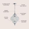 JONATHAN Y JYL6111A Juliette 12″ Crystal/Metal LED Chandelier Pendant Chandelier Pendant Glam Contemporary Transitional Dimmable Dining Room Living Room Kitchen Foyer Bedroom Hallway