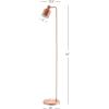 JONATHAN Y JYL6113A Brandon 57″ Metal Task LED Floor Lamp, Contemporary, Transitional, Modern, Minimalist, Office, Living Room, Dining Room, Bedroom, Kitchen, Foyer, Hallway, Copper