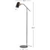 JONATHAN Y JYL6117A Eugenio 58.5″ Metal LED Floor Lamp, Contemporary, Transitional, Midcentury Décor, Vintage Spotlight, Office, Bedroom, Living Room, Family Room, Dining Room, Black/Brass Gold