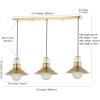 JONATHAN Y JYL6121A Colin 3-Light 35″ Adjustable Iron/Glass Retro Hurricane Triple LED Pendant Contemporary Glam Mid-Century Dimmable Dining Room Living Room Kitchen Foyer Bedroom Hallway(35″ 3-Light)