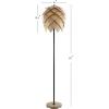 JONATHAN Y JYL6124A Simon 63″ Pinecone Wood/Metal LED Floor Lamp, Contemporary, Modern, Organic, Office, Bedroom, Living Room, Family Room, Dining Room, Kitchen, Natural/Black