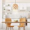 JONATHAN Y JYL6125A Simon 11.75″ Pinecone Wood LED Pendant Contemporary Dimmable Adjustable Dining Room Living Room Kitchen Foyer Bedroom Hallway, Natural