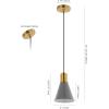 JONATHAN Y JYL6131A Apollo 6″ Metal LED Pendant Contemporary Dimmable Adjustable Dining Room Living Room Kitchen Foyer Bedroom Hallway, Black/Brass Gold(Gray/Brass Gold)