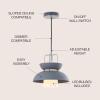 JONATHAN Y JYL6139A Paul 11″ Farmhouse Metal LED Pendant Modern Contemporary Dimmable Dining Room Living Room Kitchen Foyer Bedroom Hallway, Gray