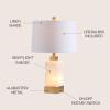 JONATHAN Y JYL6202A Eloise 23″ Alabaster/Metal LED Table Lamp Contemporary Transitional Bedside Desk Nightstand Lamp for Bedroom Living Room Office College Bookcase LED Bulb Included, White/Gold Leaf