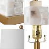 JONATHAN Y JYL6202A Eloise 23″ Alabaster/Metal LED Table Lamp Contemporary Transitional Bedside Desk Nightstand Lamp for Bedroom Living Room Office College Bookcase LED Bulb Included, White/Gold Leaf