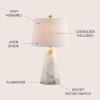 JONATHAN Y JYL6205A Xio 25.5″ Alabaster LED Table Lamp Contemporary Transitional Bedside Desk Nightstand Lamp for Bedroom Living Room Office College Bookcase LED Bulb Included, White