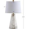 JONATHAN Y JYL6205A Xio 25.5″ Alabaster LED Table Lamp Contemporary Transitional Bedside Desk Nightstand Lamp for Bedroom Living Room Office College Bookcase LED Bulb Included, White