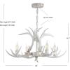 JONATHAN Y JYL6300A Eldora 30″ Adjustable Resin Antler 5-Light LED Chandelier, Glam, Rustic,Cottage,Transitional, Dimmable Dining Room, Living Room, Kitchen, Foyer, Bedroom, Brown(White)