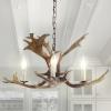JONATHAN Y JYL6303A Eldora 27″ Adjustable Resin Antler 3-Light LED Chandelier,Rustic, Cottage, Transitional, Dimmable Dining Room, Living Room, Kitchen, Foyer, Bedroom, Brown