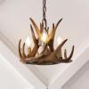 JONATHAN Y JYL6304A Eldora 18″ Adjustable Resin Antler 3-Light LED Chandelier,Rustic, Cottage, Transitional, Dimmable Dining Room, Living Room, Kitchen, Foyer, Bedroom, Brown(Brown)
