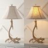 JONATHAN Y JYL6305A Antler 27.5″ Rustic Resin LED Table Lamp Traditional Bedside Desk Nightstand Lamp for Bedroom Living Room Office College Bookcase LED Bulb Included, Brown(Beige)