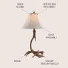 JONATHAN Y JYL6305A Antler 27.5″ Rustic Resin LED Table Lamp Traditional Bedside Desk Nightstand Lamp for Bedroom Living Room Office College Bookcase LED Bulb Included, Brown(Brown)
