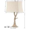 JONATHAN Y JYL6306A Antler 29.5″ Rustic Resin/Crystal LED Table Lamp Traditional Bedside Desk Nightstand Lamp for Bedroom Living Room Office College Bookcase LED Bulb Included, Brown(Beige)