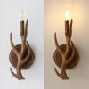 JONATHAN Y JYL6307A-SET2 Cody 5.5″ 1-Light Southwestern Bohemian Resin/Iron Faux Antler LED Sconce, Brown Wood Finish (Set of 2) for Entry, Dining Room, Hallway, and Bathroom(1 Light)