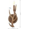 JONATHAN Y JYL6307A-SET2 Cody 5.5″ 1-Light Southwestern Bohemian Resin/Iron Faux Antler LED Sconce, Brown Wood Finish (Set of 2) for Entry, Dining Room, Hallway, and Bathroom(1 Light)