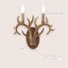 JONATHAN Y JYL6307A-SET2 Cody 5.5″ 1-Light Southwestern Bohemian Resin/Iron Faux Antler LED Sconce, Brown Wood Finish (Set of 2) for Entry, Dining Room, Hallway, and Bathroom(2 Light)