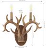 JONATHAN Y JYL6307A-SET2 Cody 5.5″ 1-Light Southwestern Bohemian Resin/Iron Faux Antler LED Sconce, Brown Wood Finish (Set of 2) for Entry, Dining Room, Hallway, and Bathroom(2 Light)