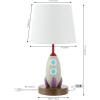 JONATHAN Y JYL6310A Houston 17.5″ Coastal Style Iron/Resin Rocket LED Kids’ Table Lamp with Phone Stand and USB Charging Port Traditional, Mid-Century, Classic, Living Room, Bedroom, Multi-Color