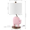 JONATHAN Y JYL6312B Ellie 20.25″ Bohemian Designer Iron/Resin Elephant LED Kids Table Lamp with Phone Stand and USB Charging Port Minimalist, Style, Contemporary, Living Room, Bedroom, Pink(Pink)