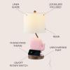 JONATHAN Y JYL6312B Ellie 20.25″ Bohemian Designer Iron/Resin Elephant LED Kids Table Lamp with Phone Stand and USB Charging Port Minimalist, Style, Contemporary, Living Room, Bedroom, Pink(Pink)