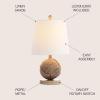 JONATHAN Y JYL6500A Monkey Fist 18″ Rope Ball LED Table Lamp Coastal Cottage Industrial Bedside Desk Nightstand Lamp for Bedroom Living Room Office College Bookcase LED Bulb Included, Natural