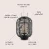 JONATHAN Y JYL6506A Kandella 26.7″ Outdoor Woven Oval Asian LED Lantern Bohemian,Scandinavian,Modern,Contemporary for Bedroom, Living Room, Office, College Dorm, Coffee Table, Bookcase, Black