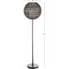 JONATHAN Y JYL6507A Bea 61″ Outdoor Woven Globe LED Floor Lamp, Bohemian, Transitional, Scandinavian, Modern, Contemporary, Modern, Office, Bedroom, Living Room, Family Room, Dining Room, Coffee/Black