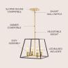 JONATHAN Y JYL6509A Girard 9.25″ 1-Light Farmhouse Industrial Iron LED Pendant Modern, Minimalist, Coastal Bedroom Living Room, Black/Brass Gold(15″ 4-Light)
