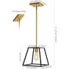 JONATHAN Y JYL6509A Girard 9.25″ 1-Light Farmhouse Industrial Iron LED Pendant Modern, Minimalist, Coastal Bedroom Living Room, Black/Brass Gold(9.25″ 1-Light)